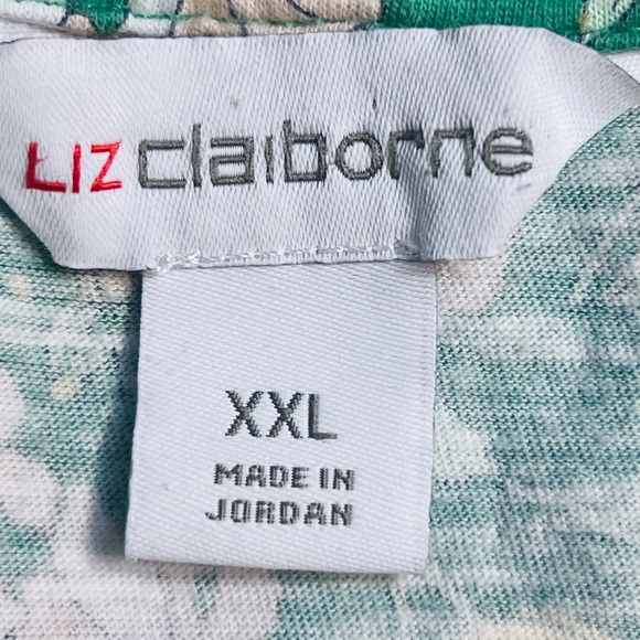 Liz Claiborne Green Floral Blouse - Picture 5 of 6